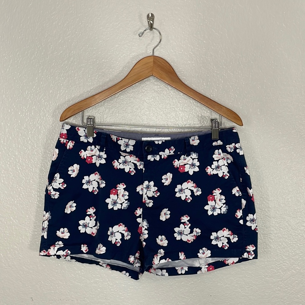 AMAZON ESSENTIALS Floral Chino Shorts | Navy & White | Size 12
